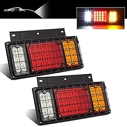 VINAUO 40LED Trailer Tail Lights Bar with Iron Net
