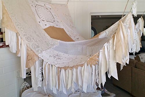 Boho Shabby Chic Bed canopy Hippie Hippiewild Bohemian Hippy scarves Gypsy hippie canopies wall Decor curtain photo backdrop Fringe burlap Lace Wedding Girls Room