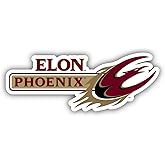 Elon University 4 Inch Wide Colorful Vinyl Decal Sticker Officially Licensed Collegiate Product