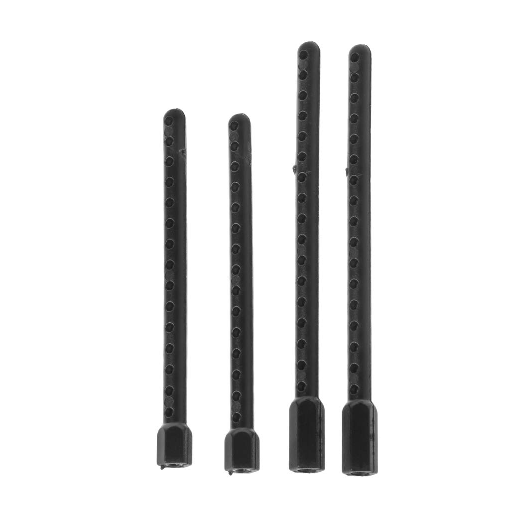 Photo 1 of angwang Rc Car Body Post Mounts,4pcs Plastic Body Post Mounts 1:10 for HSP 94123 94122 Model RC Car Replacement Black