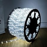 Indoor Outdoor Rope Lights ,110v 100ft Flexible led rope light Kit for Party,Wedding,Background ,Trees ,pool,Eaves Decoration with UL Certified