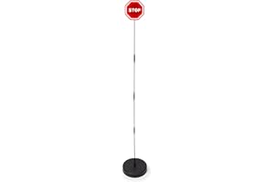 VaygWay LED Flashing Stop Sign Parking Assistant for Garage– 7” Large Bright Red Sign, Adjustable Height- Garage Warning Car Stop Indicator Sensors for Vehicles- Bumper Guard for Driveaway