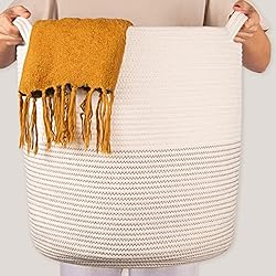 GooBloo Large Cotton Rope Woven Storage Basket