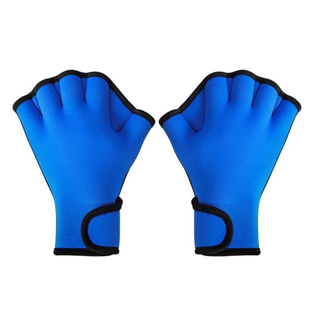 Aquatic Gloves, Swimming Training Hand Paddles, Surfing Sports Hand Fins with Adjustable Straps for Swimming Women Men Adults