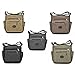 Qflmy Vintage Retro Canvas Messenger Bag Crossbody Shoulder Bag (Black)