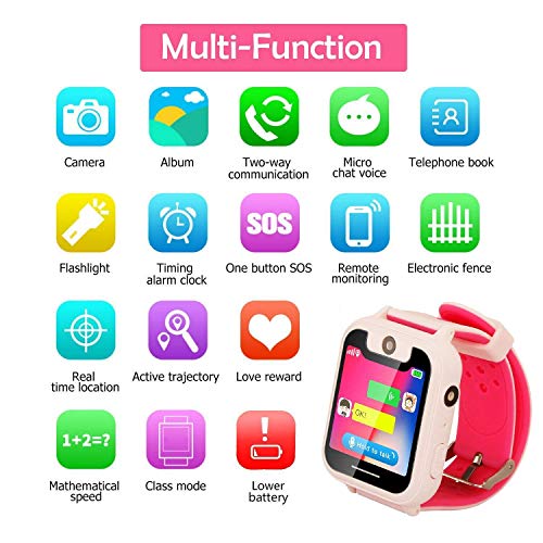 Kids Smart Watch Phone GPS Tracker for 3-12 Year Boy Girl [SIM Card Include] Smartwatch Touch Screen SOS Two Way Call Camera Game Alarm clock Outdoor Sport Cellphone Wristwatch Electronic Learning Toy - Thumbnail 7