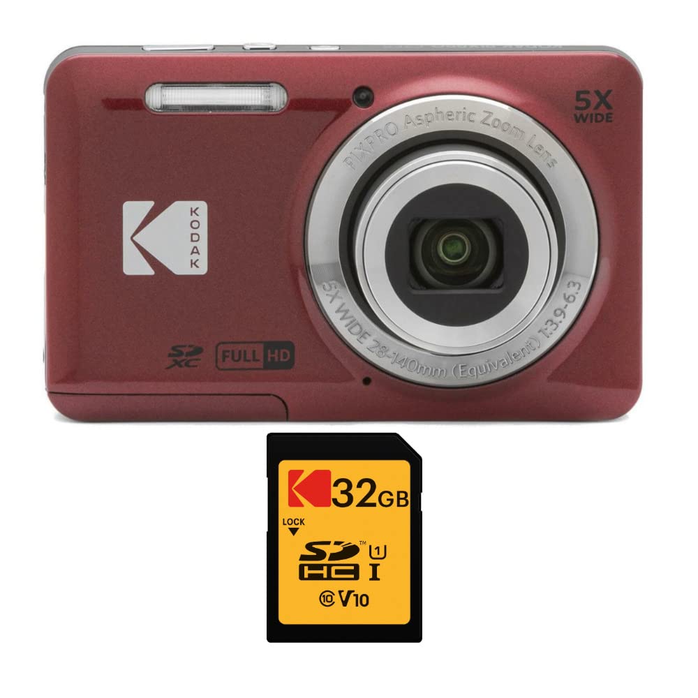 KODAK PIXPRO Friendly Zoom FZ53 Digital Camera (Blue) With 16GB Card