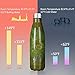 Insulated Water Bottle, 17 Oz Stainless Steel Double Wall Vacuum Sports Drink Bottles, Leak- proof and No Sweating Cola Shape Travel Bottles, Keeps Drinks Cold & Hot for 24 Hours (Emerald Green)