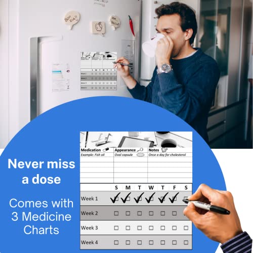 Dyredot Monthly Pill Organizer Vision Friendly Medicine Organizer for