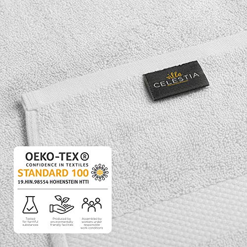 Villa Celestia 700 GSM White Bath Towel 100 Cotton Towels for Bathroom