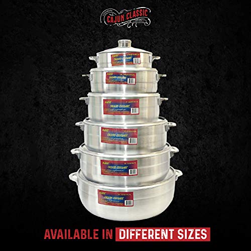 Cajun 6.7Quart Aluminum Dutch Oven Pot with Lid OvenSafe Round