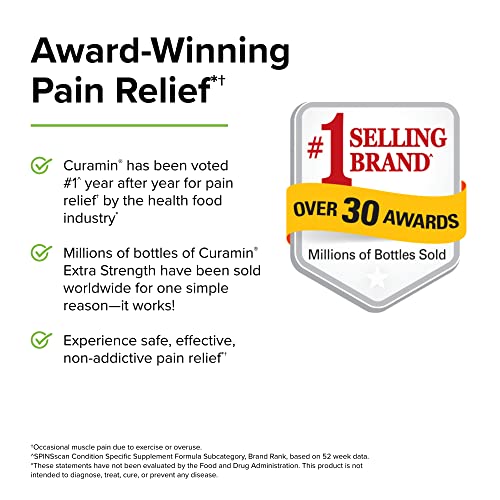 Terry Naturally Curamin Extra Strength 30 Tablets NonAddictive Pain Relief with Curcumin
