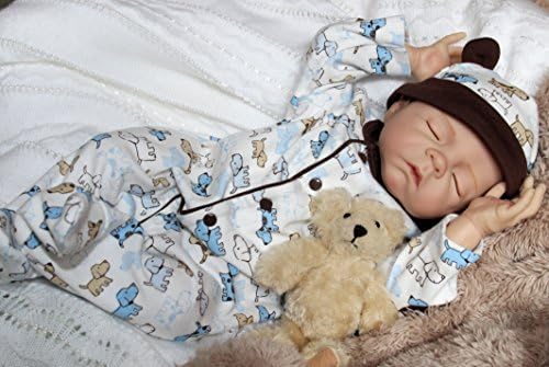 TEDDY BEAR DREAMS Baby! Lifelike Collectible 18 IN Newborn Boy Doll + 2 Outfits