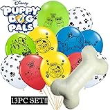 13PC Bone + Puppy Dog PALS PAW Print Party Supplies Decorations Balloon Balloons Favors Goody Bags Centerpiece