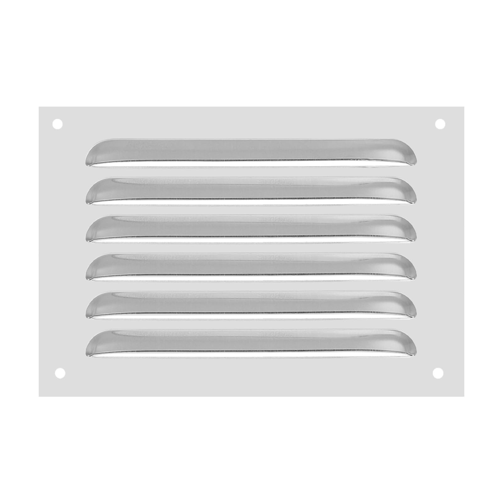 PATIKIL 8 x 6 Inch Aluminum Vent Cover, Screen Air Grille Ventilation Cover HVAC Louvered Grill for Home Kitchen Fireplace Wall Ceiling, Silver Tone