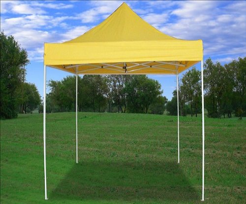 DELTA Canopies 8'x8' Yellow - EZ Pop up Canopy Party Tent Instant Gazebo 100% Waterproof Top with 4 Removable Sides