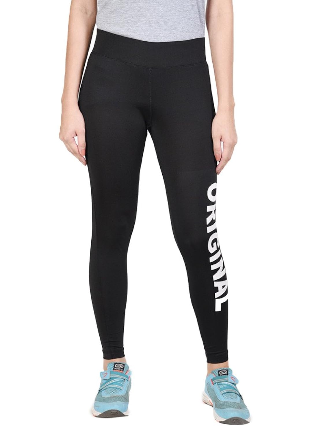 onesport women's polyester spandex jersey black tights(onsp12bl-p)