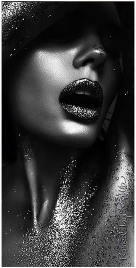 Amazon Co Jp 壁の芸術白黒のセクシーな美しさキャンバスのポスターやプリントの女性の油絵家の装飾のための画像27 5 X55 1 70x140cm フレームなし ホーム キッチン