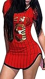 Dellytop Womens Short Sleeve Slim Mini Tee Shirt Dress Club Wear