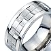 COOLSTEELANDBEYOND Refined Style Stainless Steel Spinner Unisex Ring Man Ring Comfort Fit 9mm (12a)