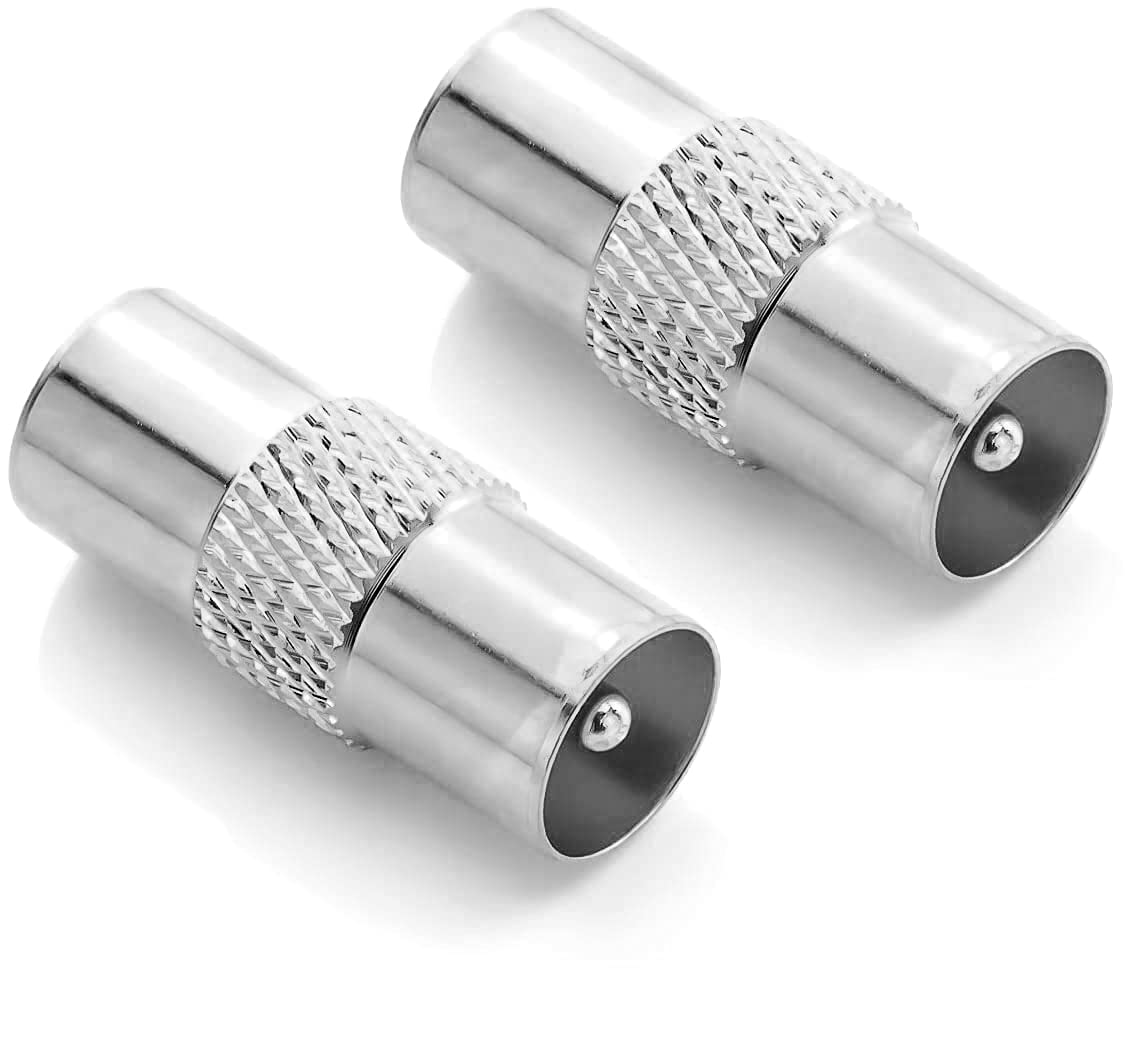 Ancable 4 Pack Male to Male TV Aerial Coaxial Couplers, F-Connectors, High Speed, Indoor Use, Compatible with Satellite, TV Cable, Internet Cable, Antenna, A/V Equipment