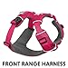 Ruffwear, Front Range Dog Harness, Reflective Soft Padded Everyday Harness with Dual Leash Clips, Adjustable and Lightweight Fit for Training or Walking for All Dogs, Wild Berry, Large/X-Large