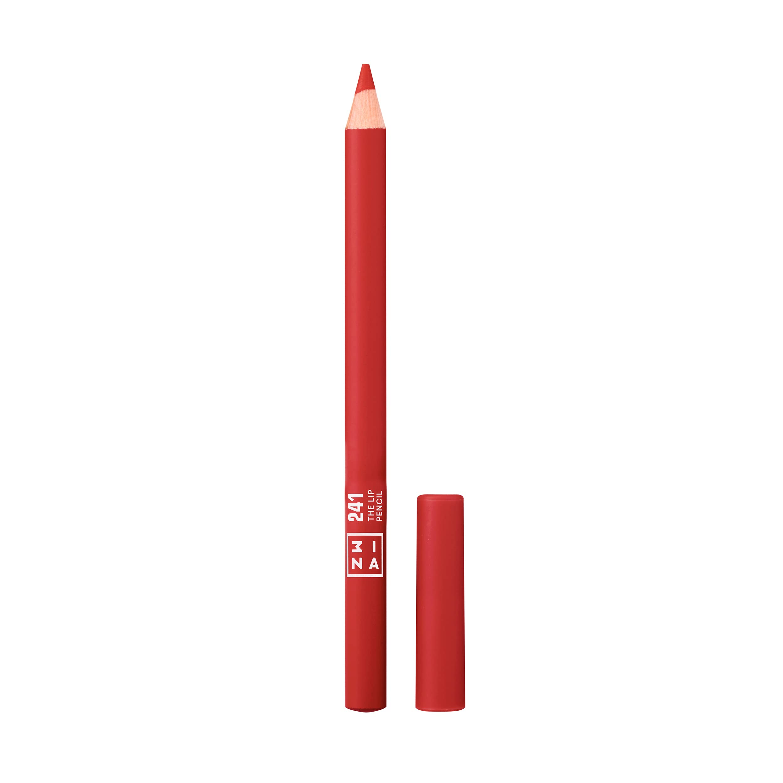 3INA MAKEUP - The Lip Pencil 241 - Red Lip Liner with Jojoba Oil to Hydrate and Nourish your Lips - Volume Effect Lip Liner - Creamy and Precise Lip Liner - Vegan - Cruelty Free