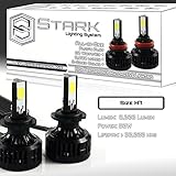 80W All-in-One 360° LED Headlights - Cool White 6000K 6K - Low Beam / High Beam / Fog Light Bulbs - Super White - 8,000 Lm - H7