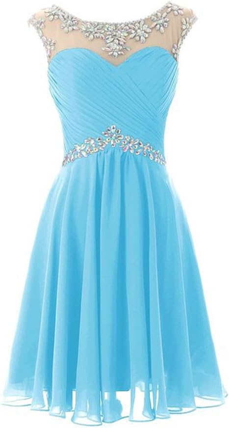 Singmo Women's Short Prom Dresses Homecoming Dress Juniors Graduation Dress Blue US2