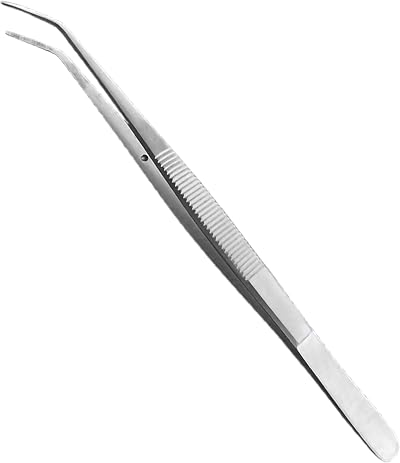 ASM Stainless Steel Dental Tweezers Serrated Surgical Jaws Cotton Pliers Set