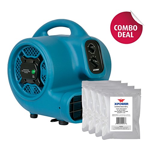 XPOWER P-450NT Scented Air Mover with Timer, Ionizer & 5 Aroma Beads Sample Packs