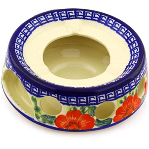 Ceramika Bona H7542F Polish Pottery Ceramic Heater Hand Painted, 7-Inch