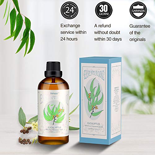 Innoo Tech Eucalyptus Essential Oil, 100% Pure Natural Aromatherapy Eucalyptus Organic Essential Oil for Diffuser & Humidifier (100ml)