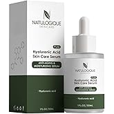 Hyaluronic Acid Serum for Face and Skin, Organic Anti-Aging Face Moisturizer for Fine Lines & Wrinkles – Vegan and Natural Skincare – 1oz (30ml) by Natulogique