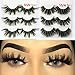 3D Mink Hair False Eyelashes Criss-cross Wispy Fluffy 25mm Lashes Handmade Eye Makeup Tools