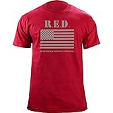 Remember Everyone Deployed RED Flag Military T-Shirt
