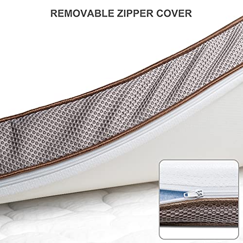 BedStory 4 Inch Memory Foam Mattress Topper King, Gel Infused Bed