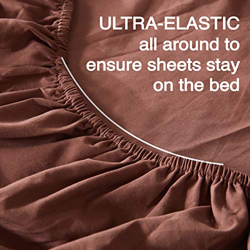 SLEEP ZONE Super Soft Queen Bed Sheets Set 4 Piece Cooling Fitted