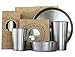 Caveman Premium Heavy Stainless Steel Cups For Kids & Toddlers. Safe Rimless 8oz 4Pack