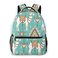 HUNANing Fashion Leisure Backpack for Girls and Boys, College Student School Laptop Daypack Teen Lightweight Casual Bookbags, High Capacity Travel Bag - Boho Aztec Camel Print