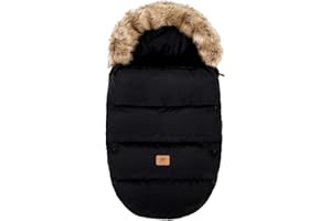 HOUSBAY Baby Stroller Bunting Bags Stroller Footmuff Universal Sleeping Bag Winter Outdoor Hooded Bunting Bag Windproof and Water-Resistant Suitable Below 5 ℃
