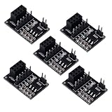 diymore 5pcs NRF24L01+ 8 pin Socket Breakout Adapter 3.3V Regulator Plate Board + Wireless Transceiver Module