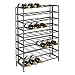 MyGift Gray Metal Wine Rack Freestanding Floor Stand, 9 Tier Wine Bottle Shelf - Holds up to 54 Bottles