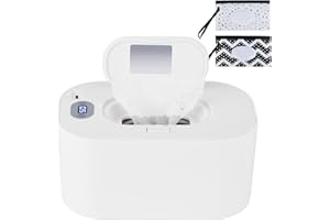 TEDMAX Baby Wipe Warmer,3 Modes of Temperature Heating Control Large Capacity Top Design Heating Wipe Warmer with Baby Wet Wipes Pouch for Newborns,Diaper Wipe Warmer,Baby Shower Gifts (White)
