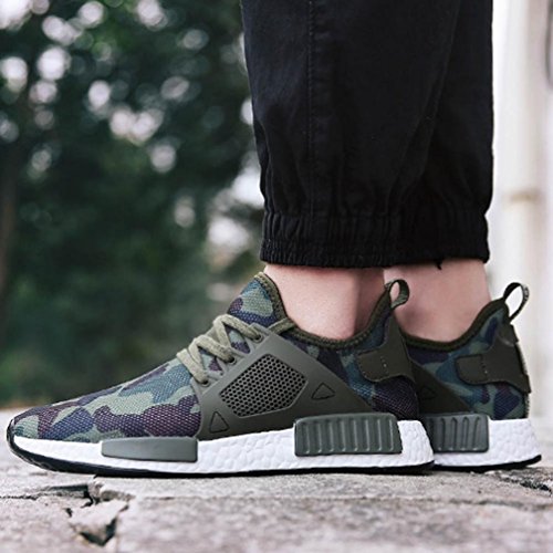 AIMTOPPY HOT Sale, Men's Lightweight Fashion Mesh Sneakers Breathable Athletic Outdoor Casual Sports Running Shoes (US:8.5, Green)