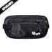 egoz Travel Money Belt RFID Blocking, Under Clothes Waist Bag, Hidden Security Pouch for Cash Cards Passport Tickets, 2 Zip Pockets Adjustable Strap Side Clip Washable Light Slim Comfort (Black)