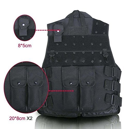360 Tactical Police Military SWAT Entry Law Enforcement Assault Utility Vest Chest Vest (Black) - Thumbnail 5