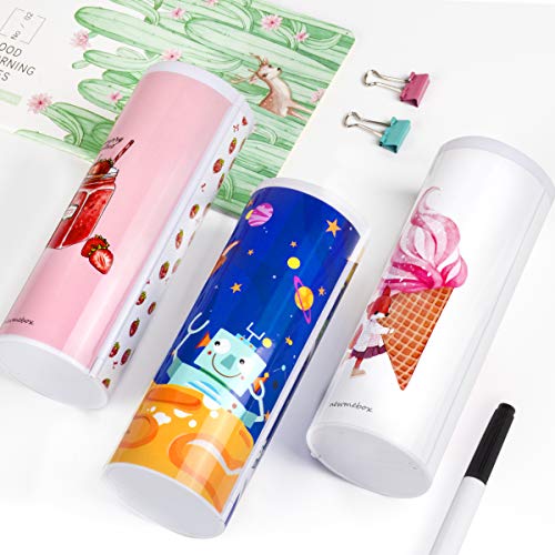 Multifuction Pencil Case for Boys Girls PYFK Pencil Box with Calculator Mirror and Whiteboard Pencil Holder for School Office Supplies Cute with Perfect Size and Easy Access(Sky)