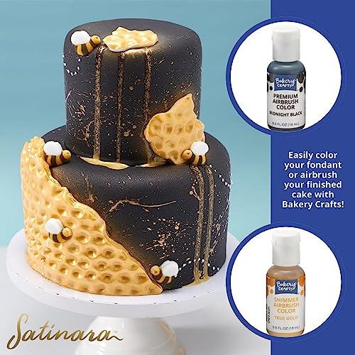 Satinara Fondant Icing | White 2.2 LB | Professional Preferred For Exceptional Cakes, Ready to Roll, Smooth, Easy to Use for Cake Decoration And Covering, Cookies and Cupcakes - WHITE 2.2 LB