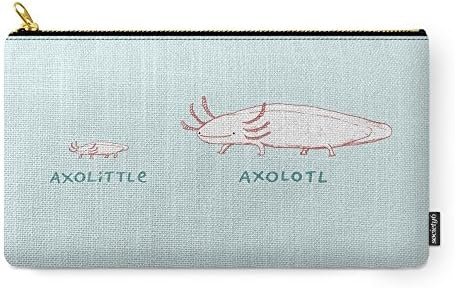Society6 Axolittle Axolotl Carry-All Pouch Medium (9.5" x 6")